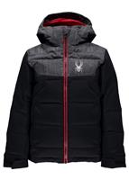  Boys Clutch Down Jacket - Black / Herringbone / Red - Spyder Boys Clutch Down Jacket - WinterKids.com                                                                                                       