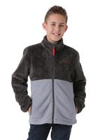 Boys Sherparazo Jacket - Mid Grey - The North Face Boys Sherparazo Jacket - WinterKids.com                                                                                                