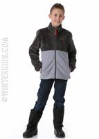 Boys Sherparazo Jacket - Mid Grey - The North Face Boys Sherparazo Jacket - WinterKids.com                                                                                                