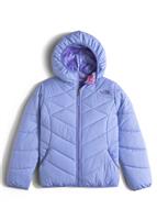 Girls Reversible Perrito Jacket - Grapemist Blue - The North Face Girls Reversible Perrito Jacket - WinterKids.com
