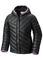 Columbia Powder Lite Puffer - Girl's - Black / Crown Jewel - Columbia Girls Powder Lite Puffer Jacket - WinterKids.com