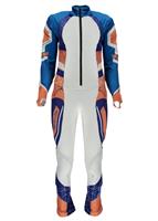 Girls Nine Ninety Race Suit - White/Coral/French Blue - Spyder Girls Nine Ninety Race Suit - WinterKids.com