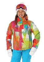 Girls Naquita Technical Jacket - Geo Patchwork - Sunice Girls Naquita Technical Jacket - WinterKids.com                                                                                                