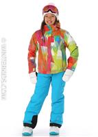 Girls Naquita Technical Jacket - Geo Patchwork - Sunice Girls Naquita Technical Jacket - WinterKids.com                                                                                                