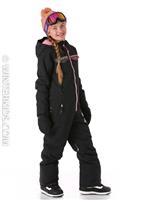 Girls Game Piece One Piece Suit - True Black / Technicat Dream - Burton Girls Game Piece One Piece Suit - WinterKids.com