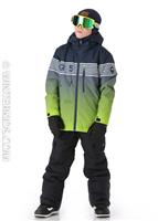 Boys Mission Engineered Youth Jacket - Lime Green / Block Volley Youth - Quiksilver Boys Mission Engineered Youth Jacket - WinterKids.com                                                                                      