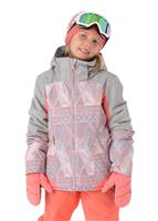 Girls Sassy Girl Jacket - Minimal Grey / Mosaic - Roxy Girls Sassy Girl Jacket - WinterKids.com                                                                                                         