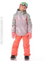 Girls Sassy Girl Jacket - Minimal Grey / Mosaic - Roxy Girls Sassy Girl Jacket - WinterKids.com                                                                                                         