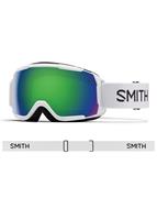 Grom Goggle - White/Green Sol-X Mirror - Smith Grom Goggle - WinterKids.com