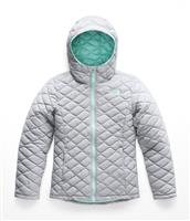 Girls Thermoball Hoodie - Mid Grey - The North Face Girls Thermoball Hoodie - WinterKids.com                                                                                               