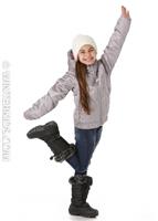 Girls Mashup Full Zip - Metallic Silver - The North Face Girls Mashup Full Zip - WinterKids.com                                                                                                 