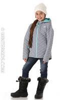Girls Thermoball Hoodie - Mid Grey - The North Face Girls Thermoball Hoodie - WinterKids.com                                                                                               