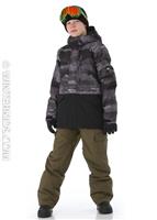 Mission Block Youth Jacket - Black Matte Painting - Quiksilver Mission Block Youth Jacket - WinterKids.com                                                                                                