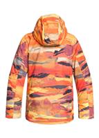 Mission Printed Youth Jacket - Barn Red Matte Painting - Quiksilver Mission Printed Youth Jacket - WinterKids.com                                                                                              