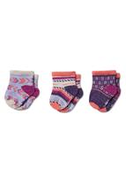 Smartwool Kids Bootie Batch Socks in Fossil Heather 6406 Size 24 Months 