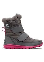Childrens Whitney Strap Boot - Quarry / Ultra Pink - Sorel Childrens Whitney Strap Boot - WinterKids.com                                                                                                   
