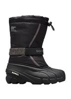 Youth Flurry Boot - Black / City Grey - Sorel Youth Flurry Boot - WinterKids.com