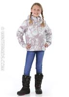 Girls Reversible Perrito Jacket - Ash Purple Mountain Print - The North Face Girls Reversible Perrito Jacket - WinterKids.com                                                                                       