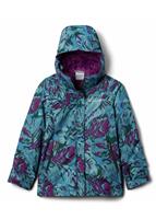 Girls Bugaboo II Fleece 3-In-1 Jacket - Plum Leafscape - Columbia Girls Bugaboo II Fleece 3-In-1 Jacket - WinterKids.com