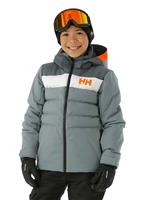 Boy's Jr Cyclone Jacket - Trooper - Helly Hansen Boys Jr Cyclone Jacket - WinterKids.com