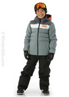 Boy's Jr Cyclone Jacket - Trooper - Helly Hansen Boys Jr Cyclone Jacket - WinterKids.com