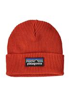 Kids Logo Beanie - P-6 Logo / Metric Orange (PLOR) - Patagonia Kids Logo Beanie - WinterKids.com                                                                                                           