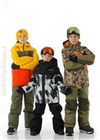 Boys Freedom Extreme Insulated Jacket - New Taupe Green Marbled Camo Print - TNF Boys Freedom Extreme Insulated Jacket - WinterKids.com                                                                                            
