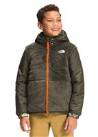 Boys Printed Reversible Mount Chimbo Fz Hooded Jacket - New Taupe Green Explorer Camo Print - TNF Boys Printed Reversible Mount Chimbo Fz Hooded Jacket - WinterKids.com                                                                            
