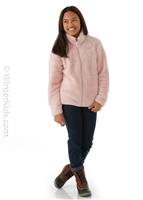 Girls Suave Oso Fleece Jacket - Peach Pink - TNF Girls Suave Oso Fleece Jacket - WinterKids.com                                                                                                    