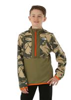 Youth Printed Glacier 1/4 Zip - New Taupe Green Explorer Camo Print - TNF Youth Printed Glacier 1/4 Zip - WinterKids.com                                                                                                    