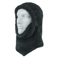 Junior Fuzzy Hood Balaclava - Black