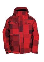 Boys Smarty Blocks Insulated 3-in-1 Jacket (Red Print) - Closeout - Studio Shot