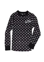 Girls Emblem Base Layer Top (Black Medallion Print) - 'Girl's Emblem Base Layer Top (Black Medallion Print)