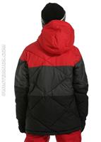 Boys Adrenaline Jacket (Intense Red/Grill/Black) - Back View