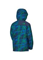 Boys Insulated 30X Jacket (Deep Water Blue Print) - Back View