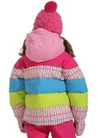 Bitsy Duffy Puff Jacket (White Loose Weave Print) - Back View