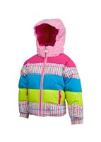 Bitsy Duffy Puff Jacket (White Loose Weave Print) - Studio Shot