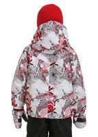 Bitsy Lola Jacket (White Multi Swirl Print) - Back View