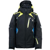 Boys Vail Jacket (White/Volcano/Black) - Black / Sharp Lime / Collegiate