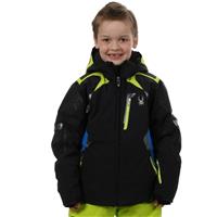 Boys Vail Jacket (White/Volcano/Black) - Black / Sharp Lime / Collegiate