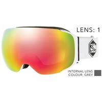 The Boss Goggle - White frame with Pink Iridium lens (6173)