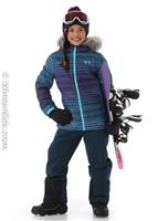 Girls Laila Jacket - Tandem Teal - Under Armour Girls Laila Jacket - WInterKids.com                                                                                                      