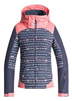 Girls Sassy Girl Jacket - Blue / Indie Stripes (420) - Roxy Girls Sassy Girl Jacket - WinterKids.com                                                                                                         