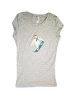 Women's Zemu Snowboarder Tee (Heather Grey) - Women's Zemu Snowboarder Tee (Heather Grey)