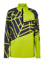 Spyder Hideout Zip T-Neck - Boy's - Sharp Lime