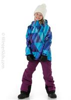 Girl's Nicole Jacket - Blue Multi - Sunice Girls Nicole Jacket - WinterKids.com                                                                                                           