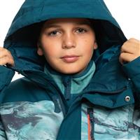 Boys Mission Printed Block Jacket - Resin Tint Majolica Blue (BSM1)