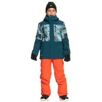Boys Mission Printed Block Jacket - Resin Tint Majolica Blue (BSM1)