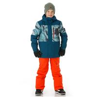 Boys Mission Printed Block Jacket - Resin Tint Majolica Blue (BSM1)