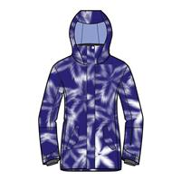 Girls Jetty Jacket - Bluing Frozen Flower (PRC2)